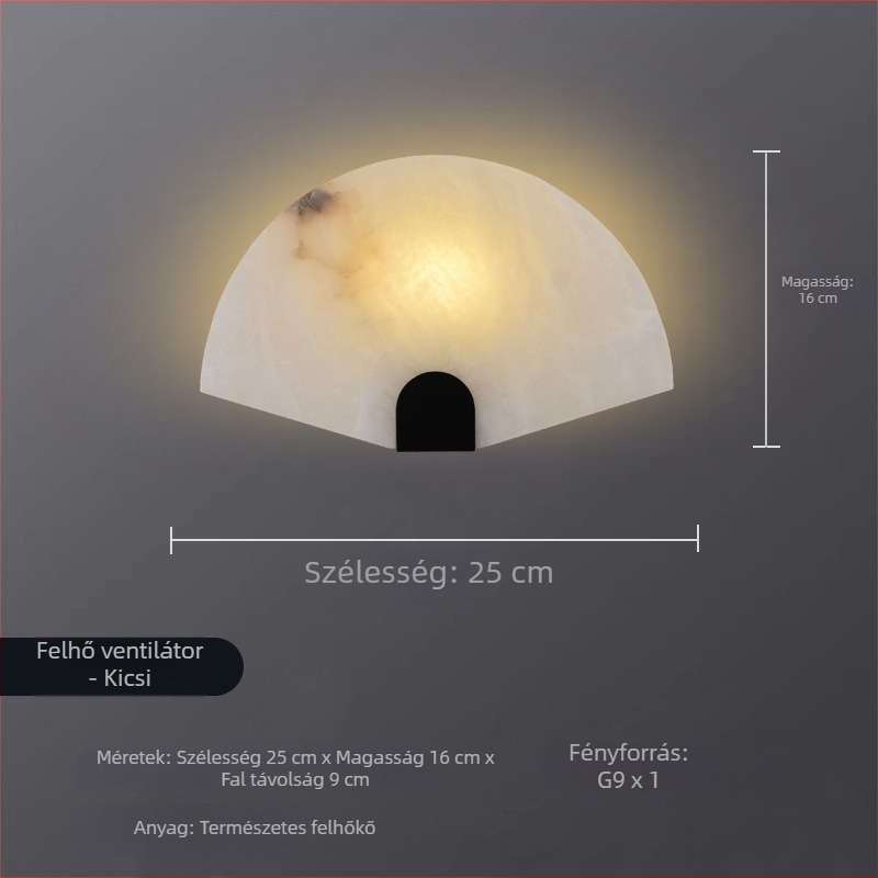 Snowflake Marble LED fali lámpa – Minimalista falikar nappaliba, folyosóra és hálószobába