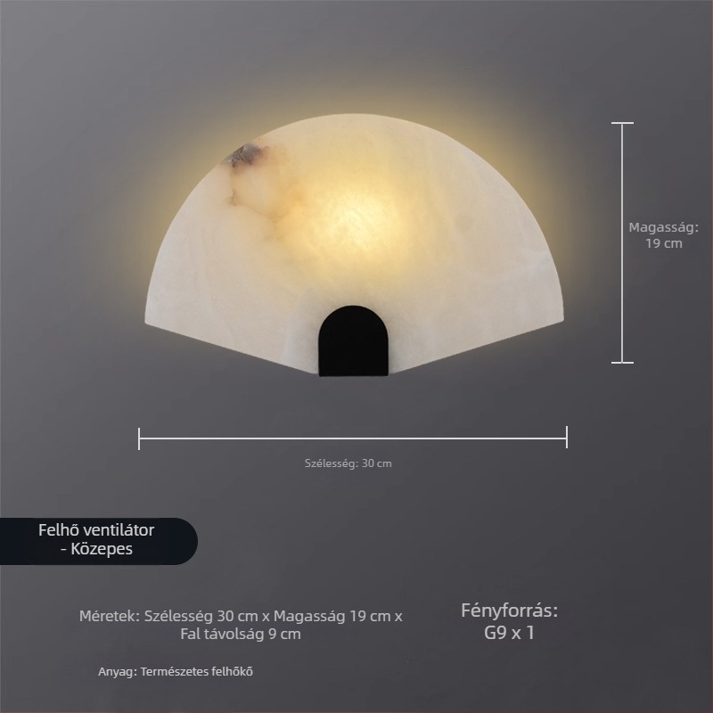 Snowflake Marble LED fali lámpa – Minimalista falikar nappaliba, folyosóra és hálószobába