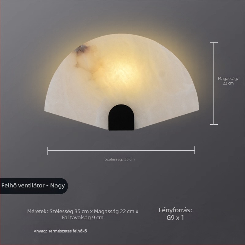 Snowflake Marble LED fali lámpa – Minimalista falikar nappaliba, folyosóra és hálószobába