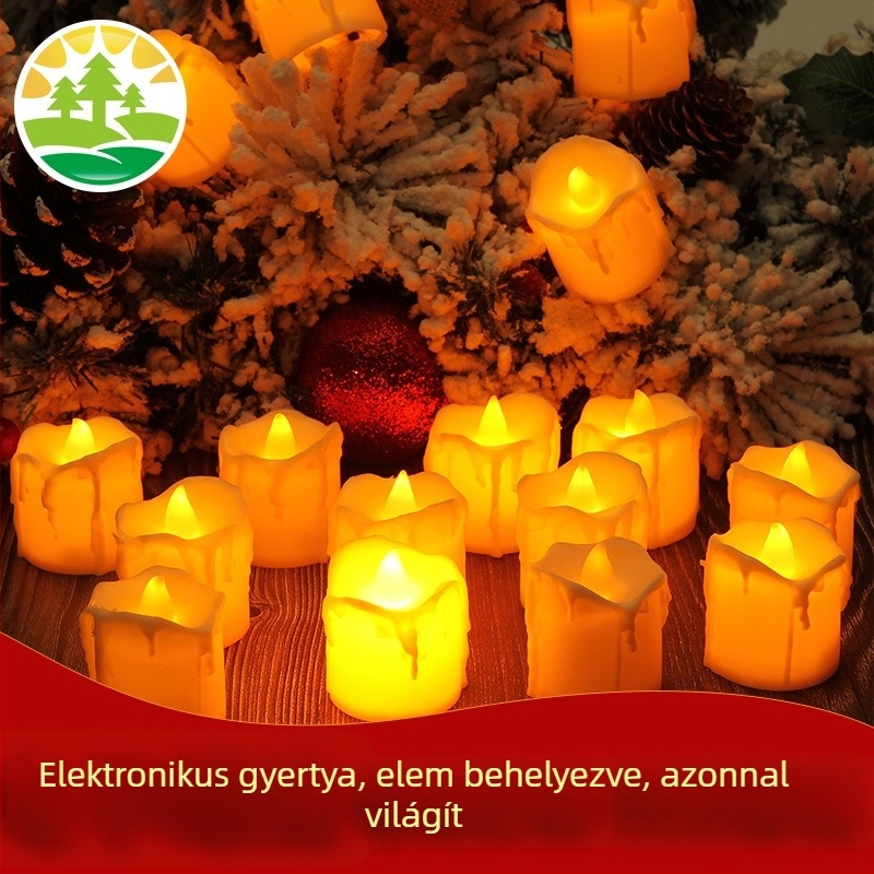 LED elektronikus gyertya lámpa esküvői és születésnapi dekorációhoz