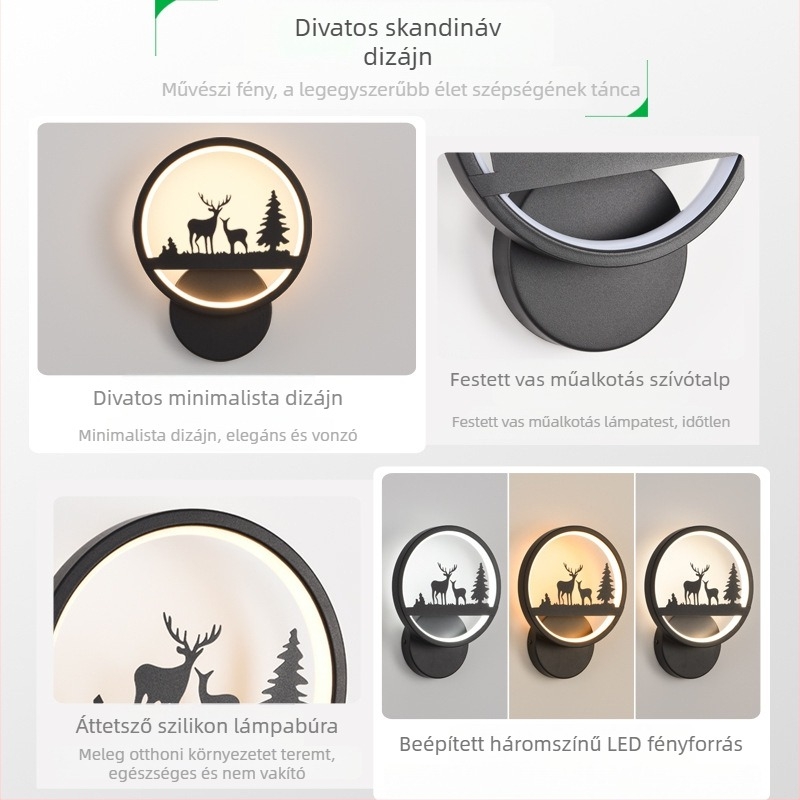 Hálószoba és nappali falikar, modern minimalist LED világítás folyosóhoz és lépcsőhöz, falikar 055L