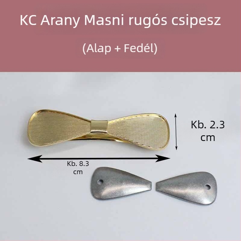 Pillangó alakú rugós hajcsat alap DIY frizurához, ginkólevél dizájn