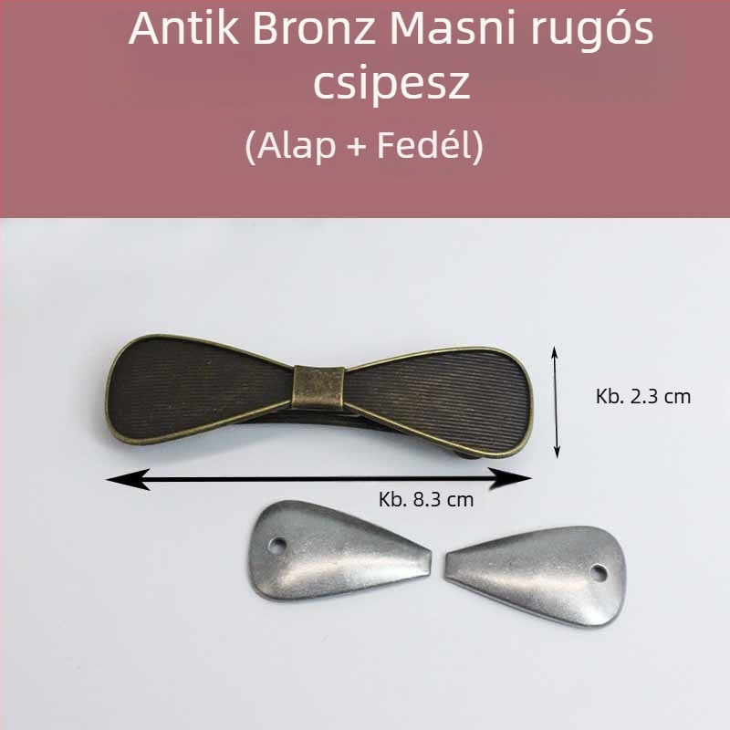Pillangó alakú rugós hajcsat alap DIY frizurához, ginkólevél dizájn