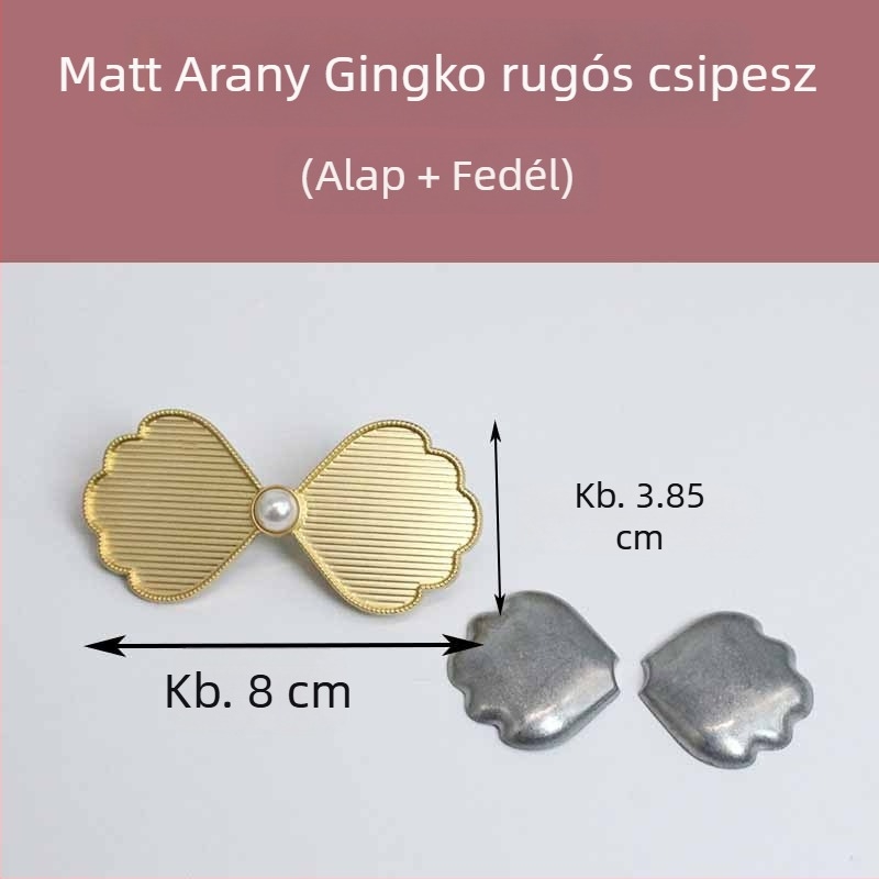 Pillangó alakú rugós hajcsat alap DIY frizurához, ginkólevél dizájn