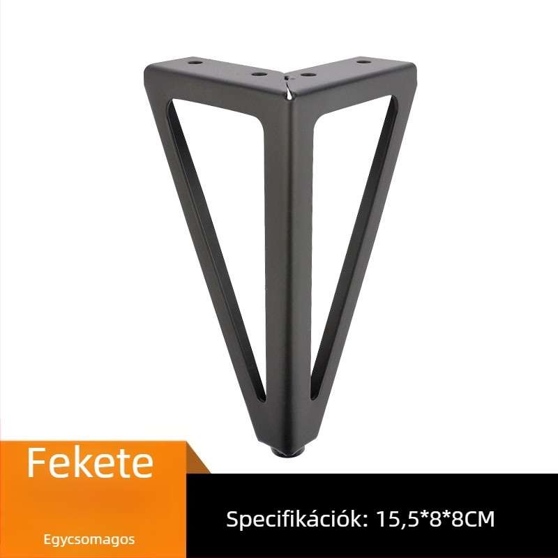 Háromszöges fém bútorlábak: fekete TV-szekrény lábak, teásasztal-lábak, éjjeli szekrény-lábak, arany kanapé-lábak