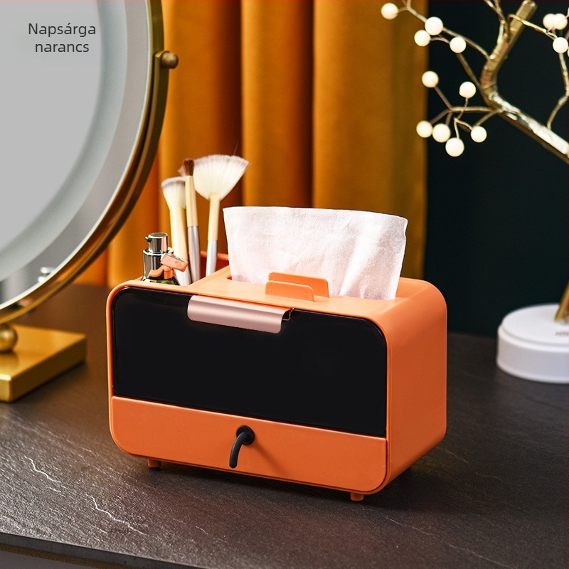 Asztali kreatív papírzsebkendő-doboz távirányító tárolóval – minimalist dizájn otthonra és a nappaliba