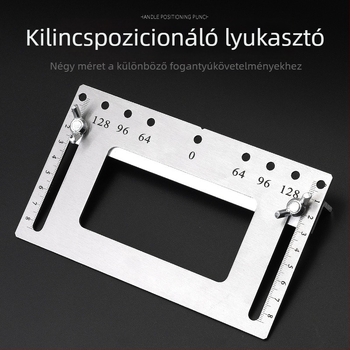 Többfunkciós ács-eszköz ajtófogantyú lyukak jelölésére és furására