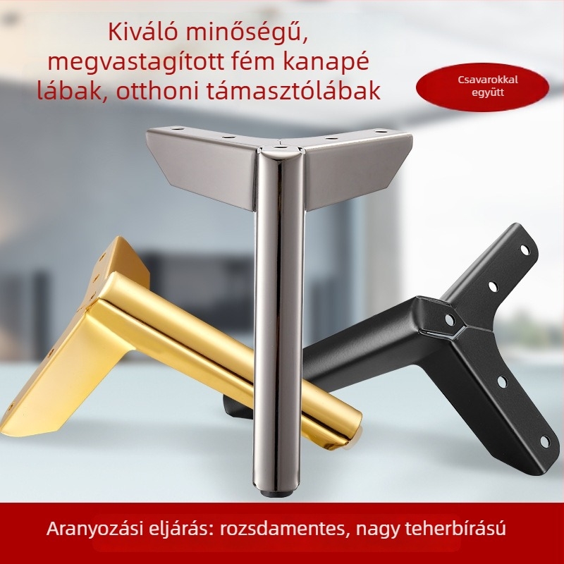 Fém bútólábak készlet: ágyhoz, éjjeliszekrényhez, TV-állványhoz, dohányzóasztalhoz, kanapéhoz és cipősszekrényhez