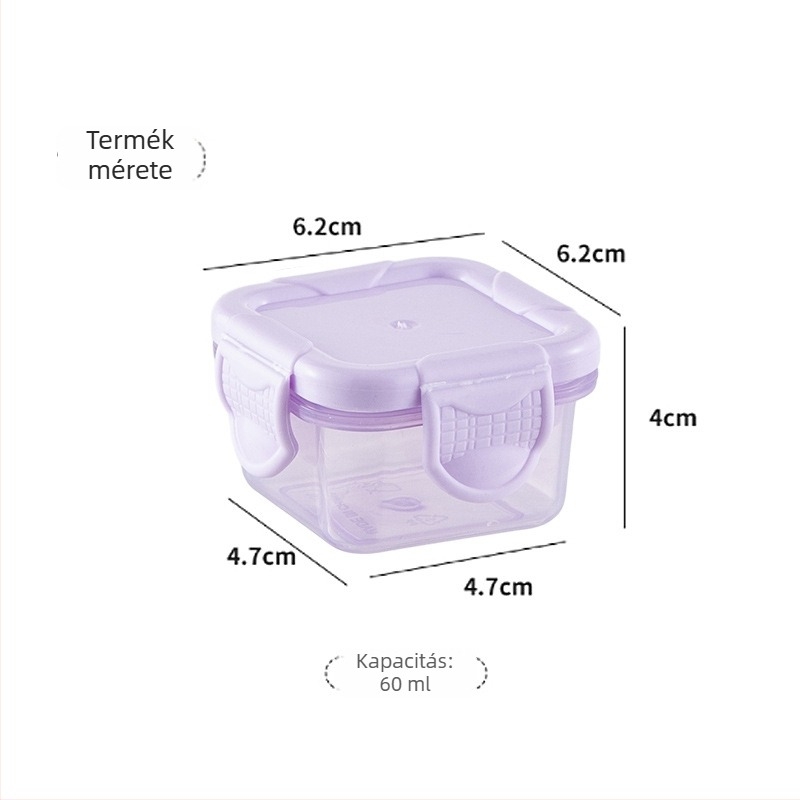 Élelmiszer-minőségű zárható tárolóedény babák és gyerekek ebédjéhez, 300 ml kapacitás, egyrétegű készlet