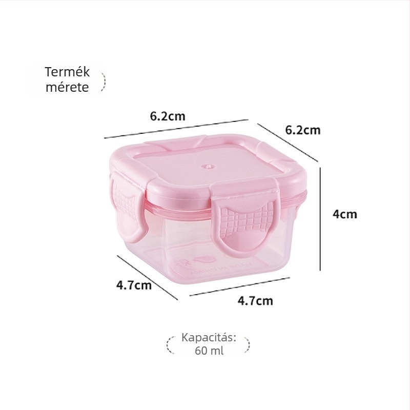 Élelmiszer-minőségű zárható tárolóedény babák és gyerekek ebédjéhez, 300 ml kapacitás, egyrétegű készlet