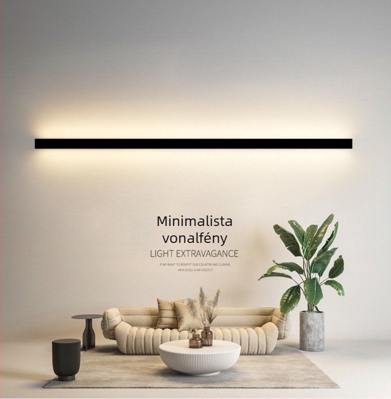 Nordic minimalist LED falikar hosszú csíkos kialakítású, hálószoba és nappali számára, alumínium, 220V, 26x36 cm