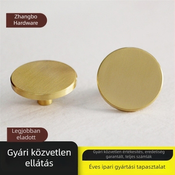 Sárgarézből készült fiókfogantyú, modern minimalista stílus