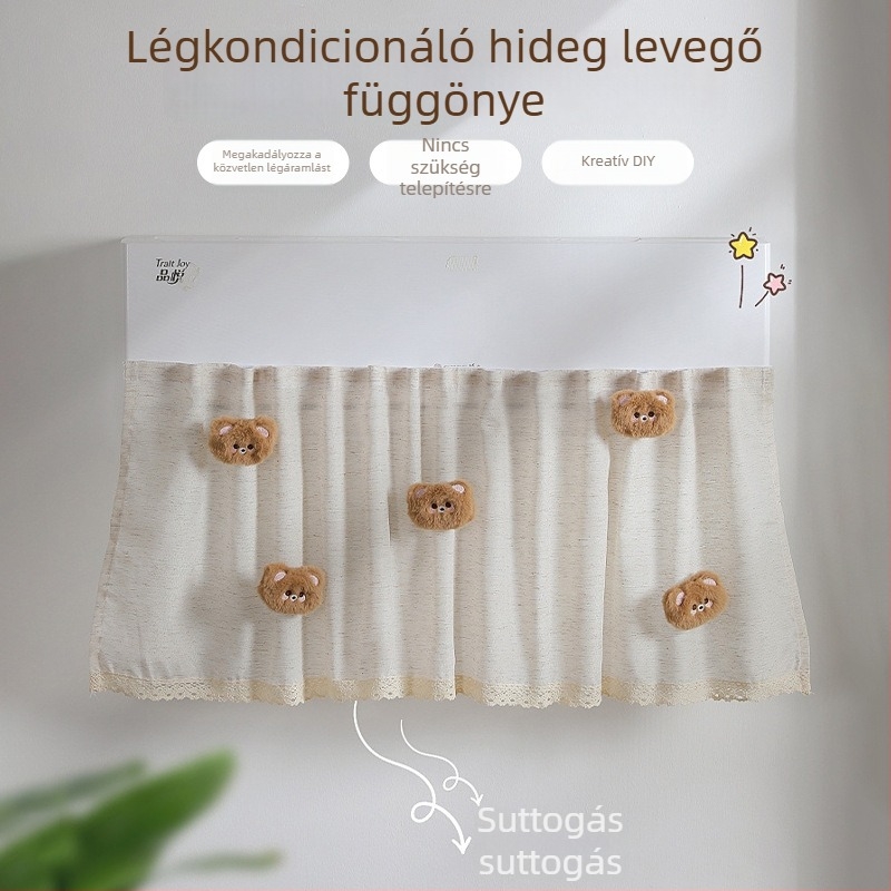 Központi klímaberendezés szélvédőfüggöny gyerekvédelmi céllal, pamut-len anyag