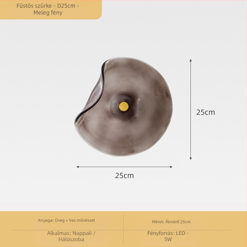 Észak-európai stílusú kör alakú falikar hálószoba és nappali számára, minimalist LED világítással