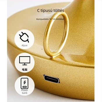 Nordikus hangulatú asztali lámpa USB töltéssel, érintéses LED fényerő-szabályzással, bár- és étterem dekoráció, éjjeli lámpa