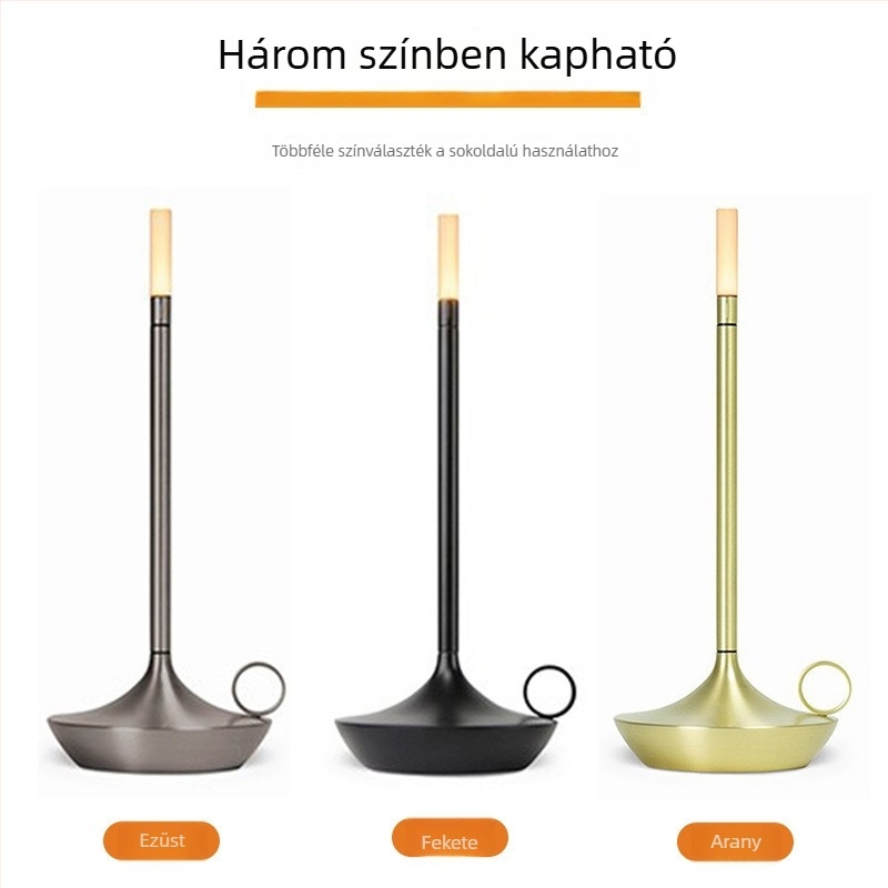 Nordikus hangulatú asztali lámpa USB töltéssel, érintéses LED fényerő-szabályzással, bár- és étterem dekoráció, éjjeli lámpa