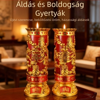 Kristály gyertyák otthonra, füstmentes vajlámpák Buddha felajánláshoz, hosszú élettartamú lámpák, pár a házhoz és felajánláshoz