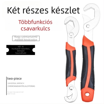 Állítható kulcs – többfunkciós kézi szerszám a fürdőszobához, csőkulcs nagy nyílással és kis kulccsal