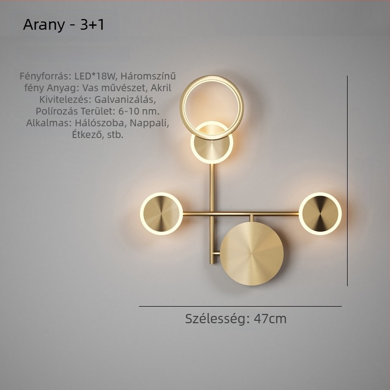 Skandináv stílusú kreatív falikar — posztmodern, minimalist design a nappaliba, folyosóra, előszobába és hálószobába