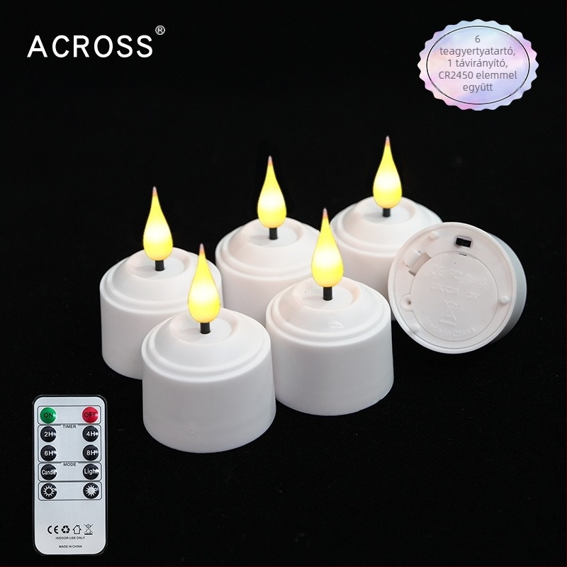 Újratölthető vízcsepp alakú LED tea light gyertya karácsonyi dekorációhoz, születésnapokra, esküvőkre és Halloween-re