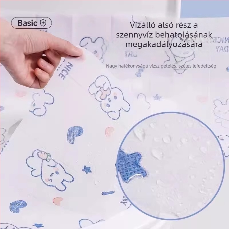 Egyszer használatos vécéülőke fedő, egyedi csomagolás, extra vastag, teljes lefedés, szülés utáni használatra, utazásokhoz, szállodákba és üzleti utakhoz