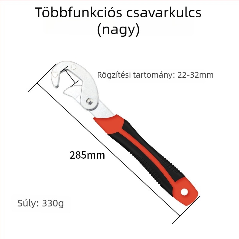 Többfunkciós állítható csőkulcs, gyors állítású kulcs, fürdőszobai használatra, magas széntartalmú acél