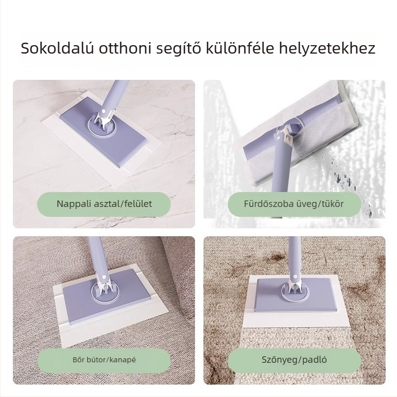 2025 Új automata ruhaklipes mop a kényelmes otthoni tisztításhoz, kézi mosás nélkül, mikroszálas párna