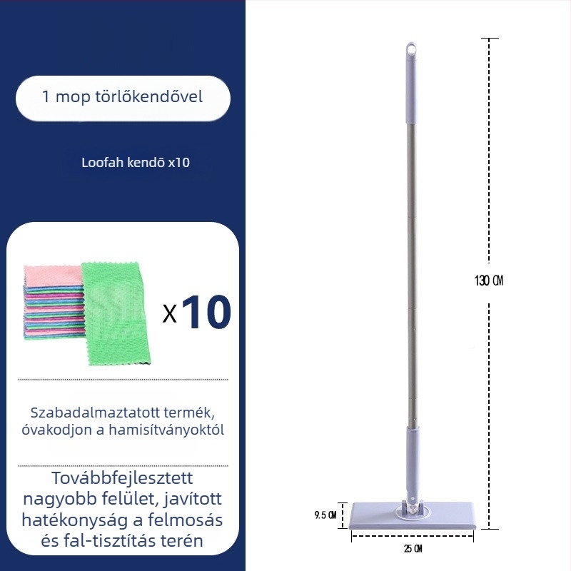2025 Új automata ruhaklipes mop a kényelmes otthoni tisztításhoz, kézi mosás nélkül, mikroszálas párna