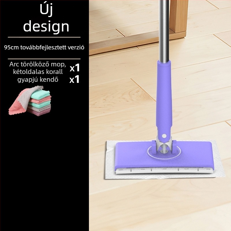 2025 Új automata ruhaklipes mop a kényelmes otthoni tisztításhoz, kézi mosás nélkül, mikroszálas párna