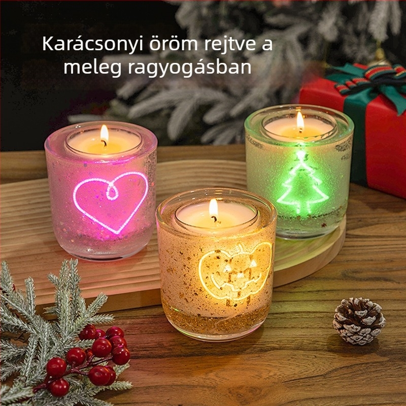 LED gyertya fényérzékelővel a hotelszobába – romantikus karácsonyi fény