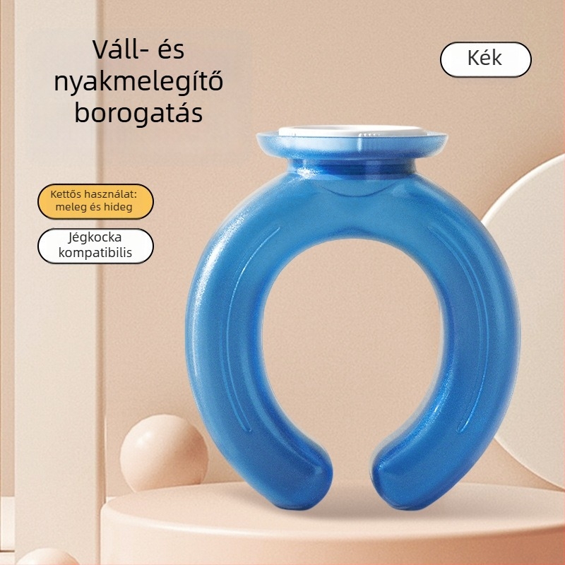 U-alakú melegvíz-tartály a nyaki gerinc melegítéséhez, vízzel töltött melegítő, nyakhoz akasztható, vastagított robbanásbiztos párna