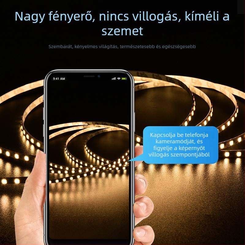 24V-os LED-szalag, 5 mm széles, színváltó, 120 LED/m, öntapadó, beltéri világítás, háromszínű fényárnyalat-szabályzás