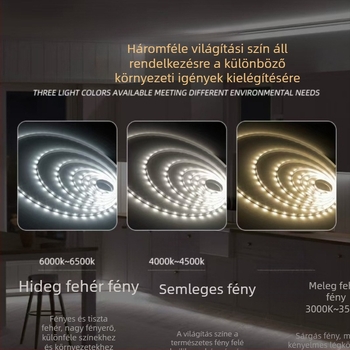 2835-ös LED lineáris fénycsík, 120 LED-del, nagy fényerő, sötét foltok nélkül, alacsony fényerő-cökkenés, 12V tükör LED-szalag