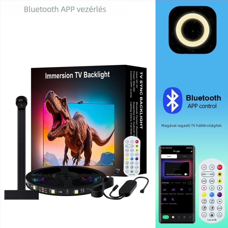 USB TV LED-szalag környezeti világítással, képernyőszín-felvétellel szinkronizálva, intelligens háttérvilágítással