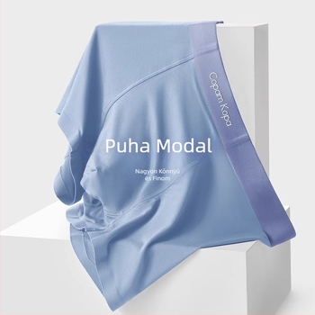 Férfi modal alsónemű, 2025-ös új modell, sportos boxeralsó, plusz méret, antibakteriális