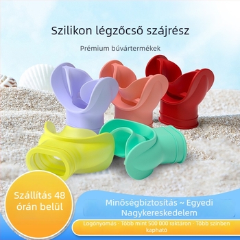 Szilikon szájrész a második fokozatú szabályozóhoz és sznorkelhez, univerzális állítható tartozék, fulladás elleni védelem