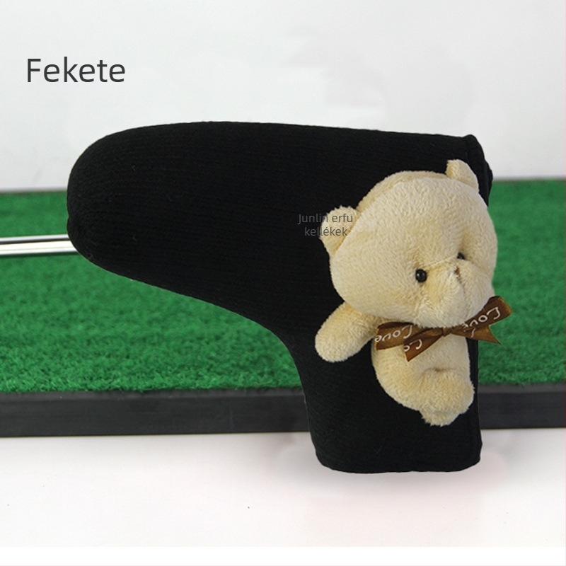 Karikatúra mintás golf putter fejvédő, kötött gyapjú, öt színben elérhető