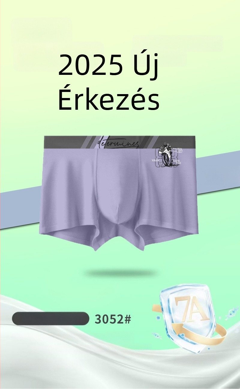 Új férfi seamless boxer briefs, lélegző modal anyag, kényelmes középmagas derekú