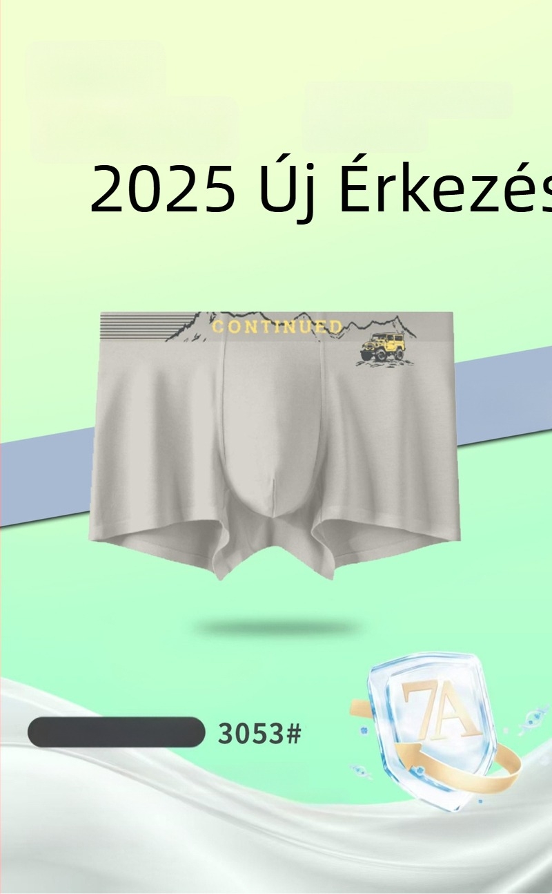 Új férfi seamless boxer briefs, lélegző modal anyag, kényelmes középmagas derekú