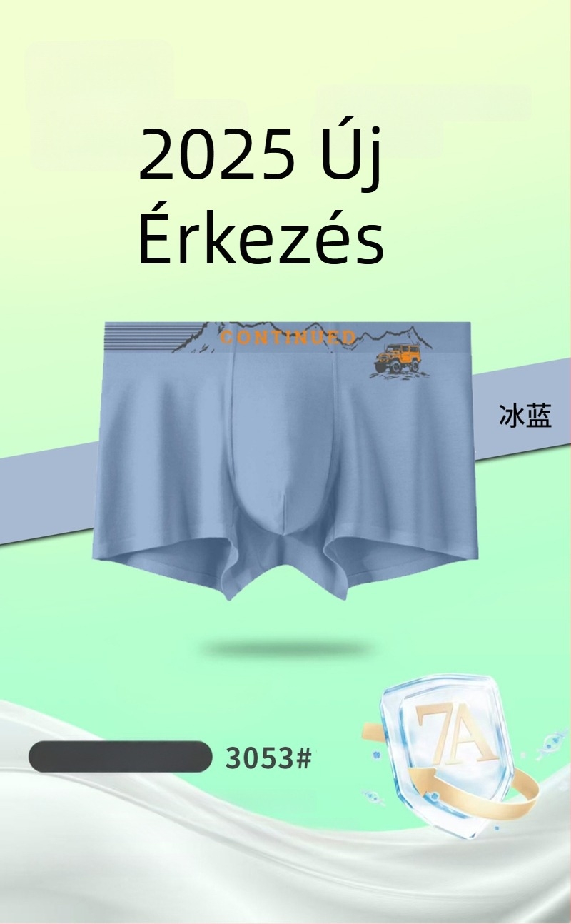Új férfi seamless boxer briefs, lélegző modal anyag, kényelmes középmagas derekú