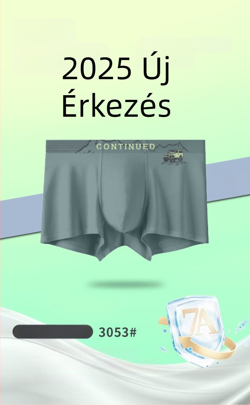 Új férfi seamless boxer briefs, lélegző modal anyag, kényelmes középmagas derekú