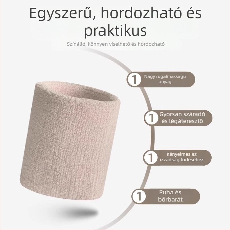 Izzadságszívó csuklópánt edzéshez és sporthoz — elasztikus, a badminton, a tenisz, a kosárlabda és a futás számára