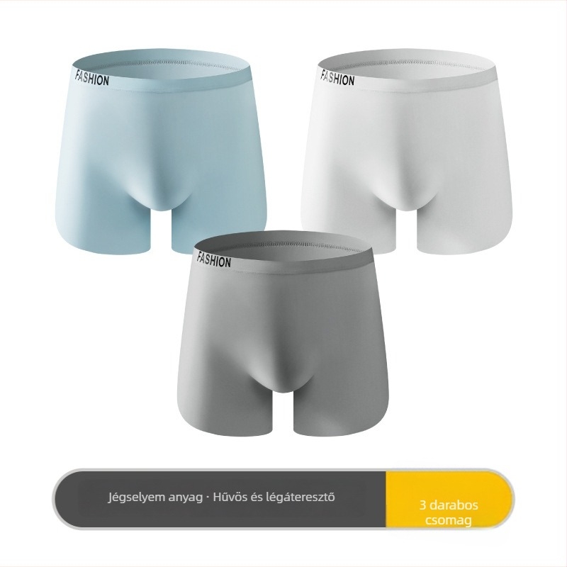 Ice Silk férfi boxeralsónadrág, magas minőségű, gyorsan száradó és légáteresztő