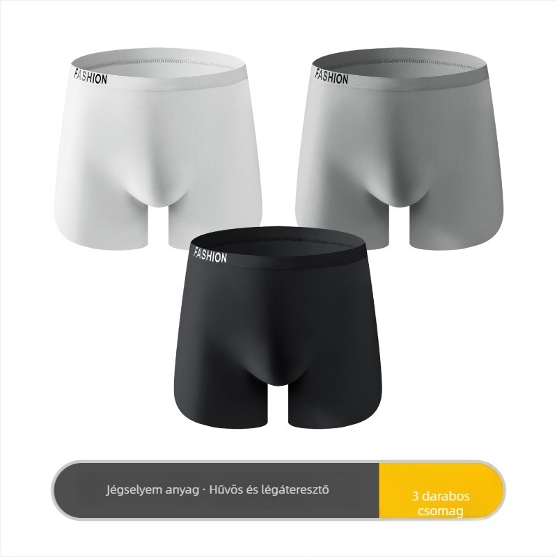 Ice Silk férfi boxeralsónadrág, magas minőségű, gyorsan száradó és légáteresztő