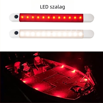 LED kabinvilágítás lakóautóhoz – belső világítás, olvasócsík, lépcső- és folyosólámpa kapcsolóval, két színű váltás