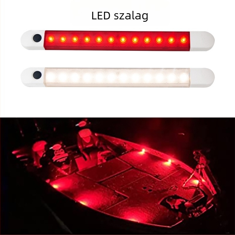 LED kabinvilágítás lakóautóhoz – belső világítás, olvasócsík, lépcső- és folyosólámpa kapcsolóval, két színű váltás