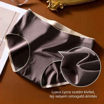 Női luxus Lycra fehérnemű selyemhatású felülettel, hűsítő Ice Silk grafénnel és pamut béléssel a szemérem részen, középmagas derekú