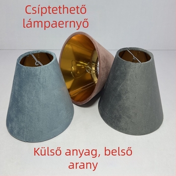 Textil lámpabúra gyertyatípusú csillárhoz, több színű, világítási kiegészítő