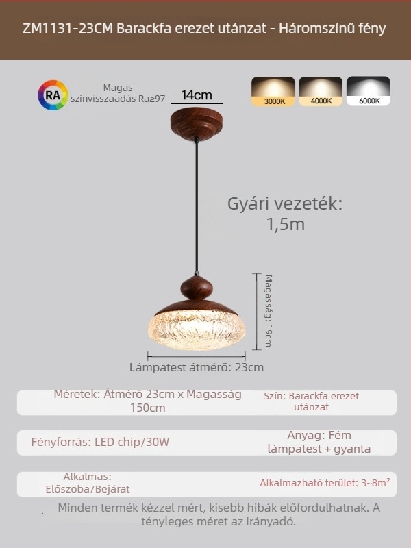Francia stílusú vintage hálószobai függőlámpa, retro kristály-gyanta design, ideális étkezőhöz és bárhoz