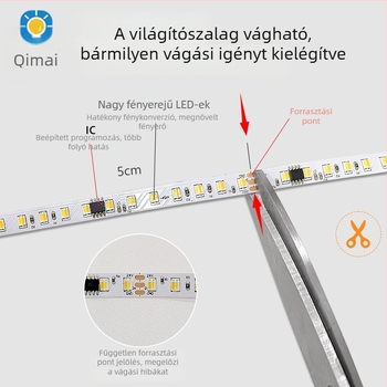 2835 LED szalag kétféle színhőmérséklettel, folyó fény és chase effektus, háromszínű fényváltás, 24V alacsony feszültség, beltéri mennyezeti világítás esküvői teremhez